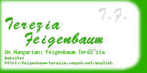 terezia feigenbaum business card